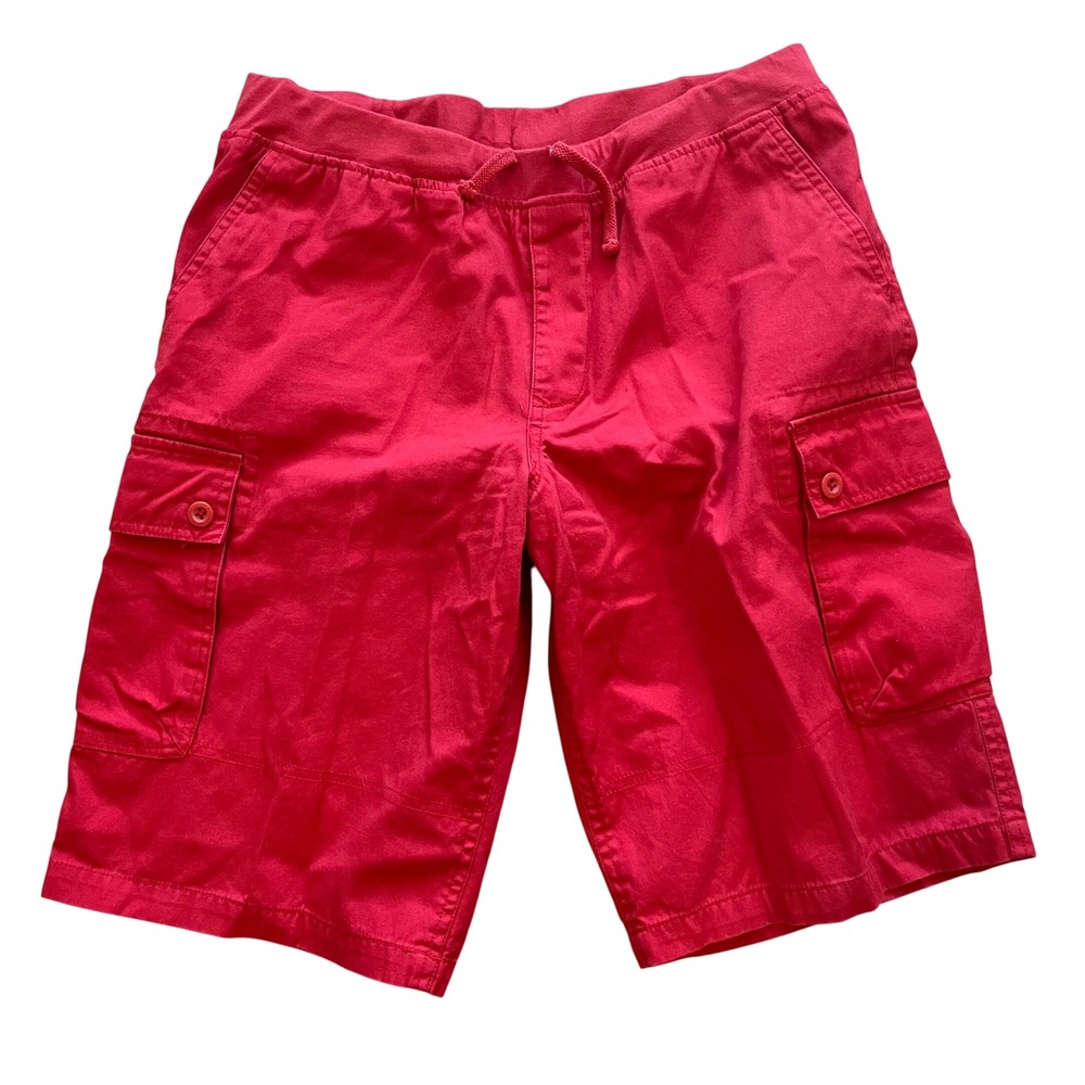 Polo Ralph Lauren Boys Red Cargo Shorts XL 18-20 Cotton Drawstring‎ Waist
